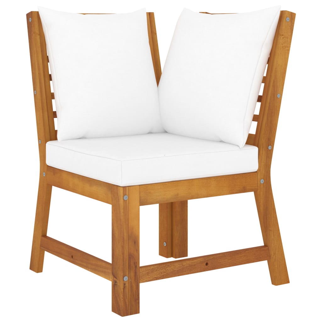 3-Tlg. Garten-Lounge-Set Mit Kissen Akazie Massivholz