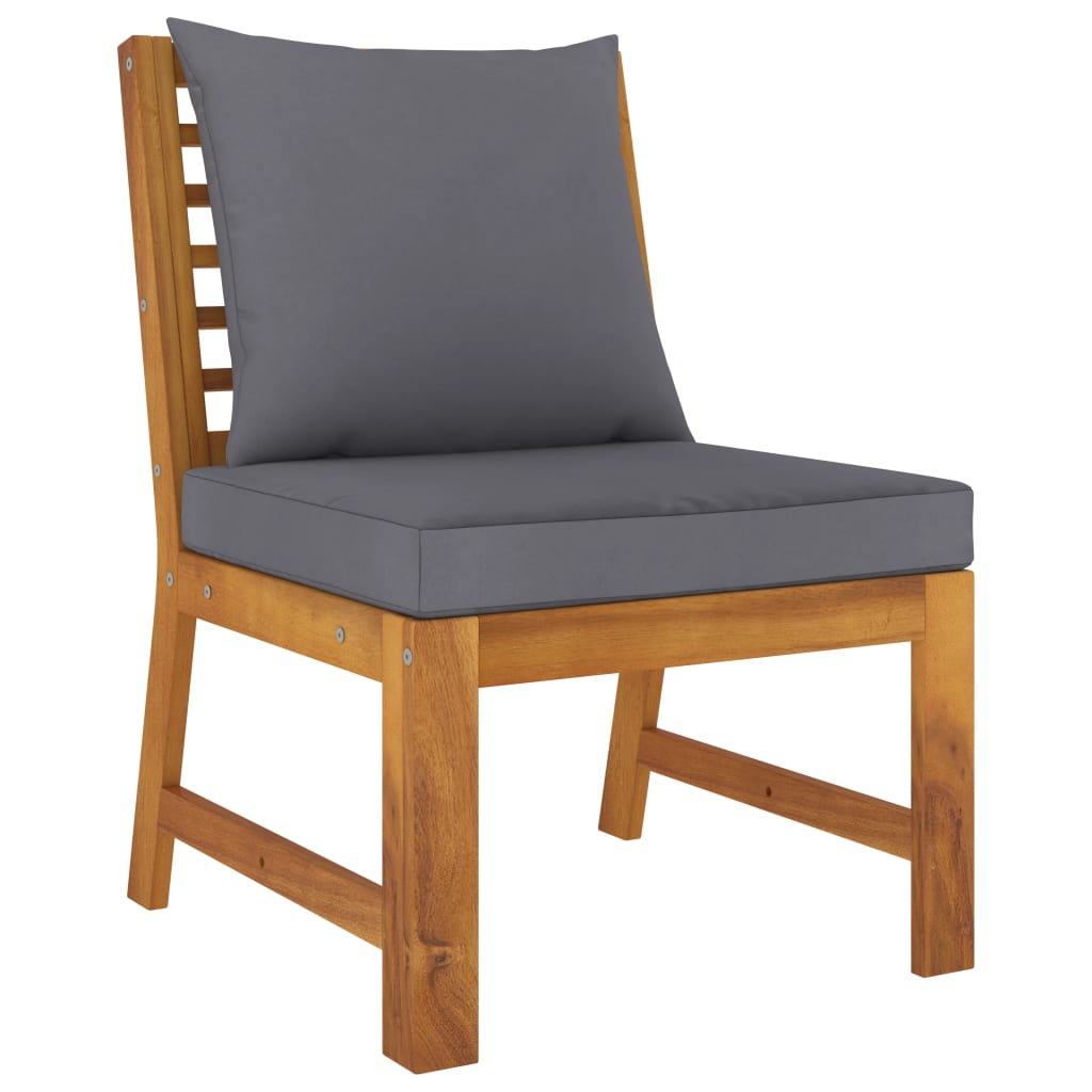 3-Tlg. Garten-Lounge-Set Mit Kissen Akazie Massivholz