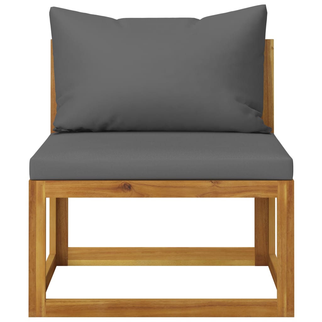 3-Tlg. Garten-Lounge-Set Mit Kissen Massivholz Akazie
