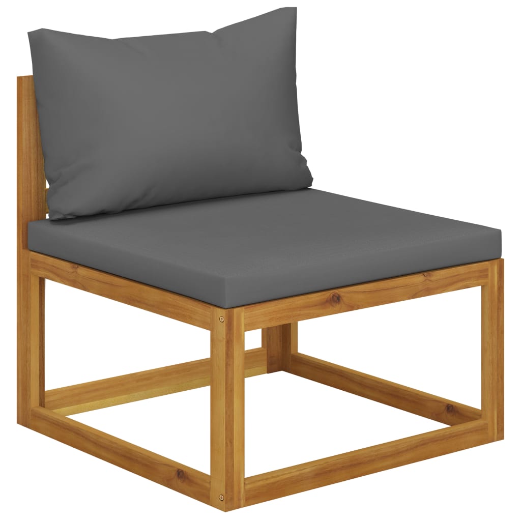 3-Tlg. Garten-Lounge-Set Mit Kissen Massivholz Akazie