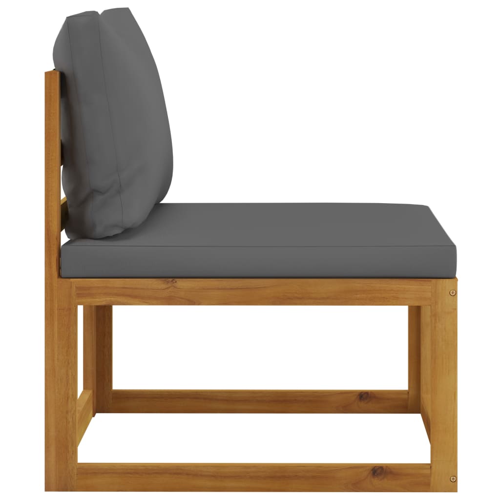 3-Tlg. Garten-Lounge-Set Mit Kissen Massivholz Akazie