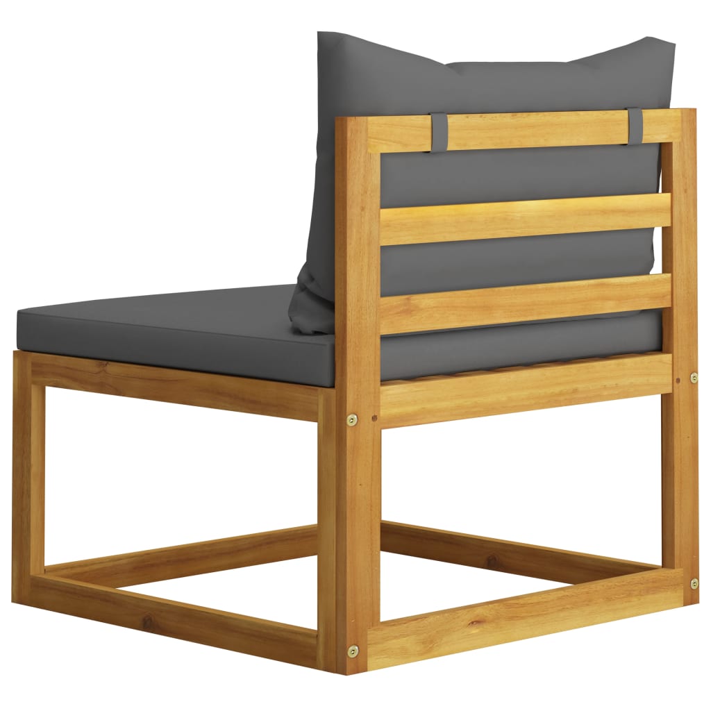 3-Tlg. Garten-Lounge-Set Mit Kissen Massivholz Akazie