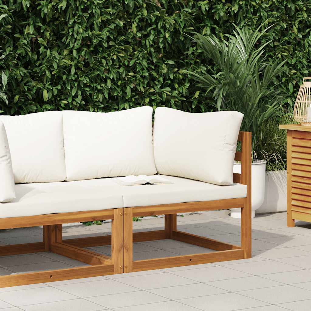 3-Tlg. Garten-Lounge-Set Mit Kissen Massivholz Akazie