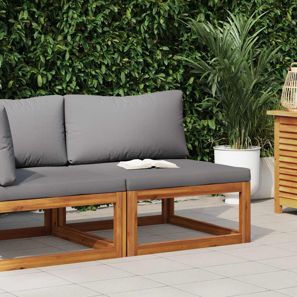 3-Tlg. Garten-Lounge-Set Mit Kissen Massivholz Akazie