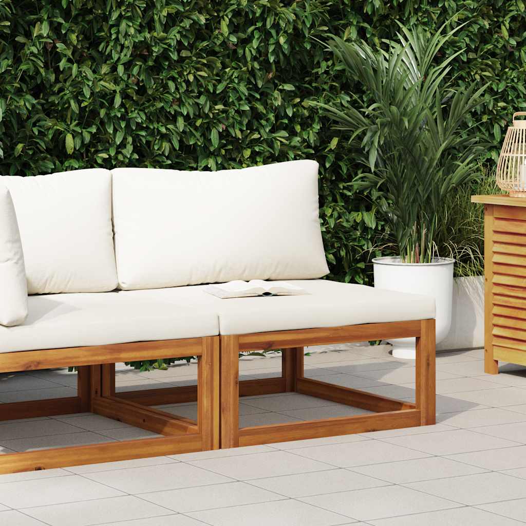 3-Tlg. Garten-Lounge-Set Mit Kissen Massivholz Akazie