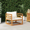 3-Tlg. Garten-Lounge-Set Mit Kissen Massivholz Akazie
