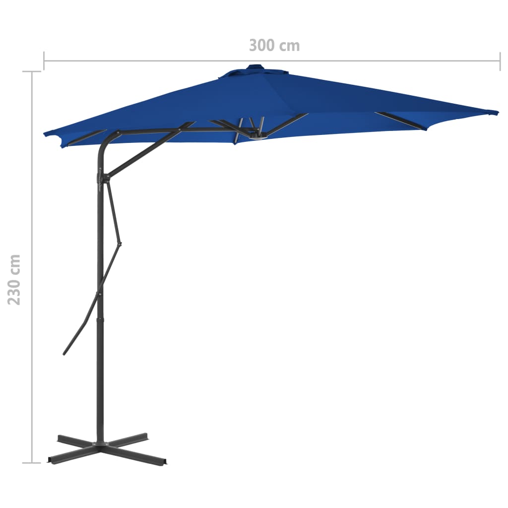 Sonnenschirm Mit Stahl-Mast 300X230 Cm