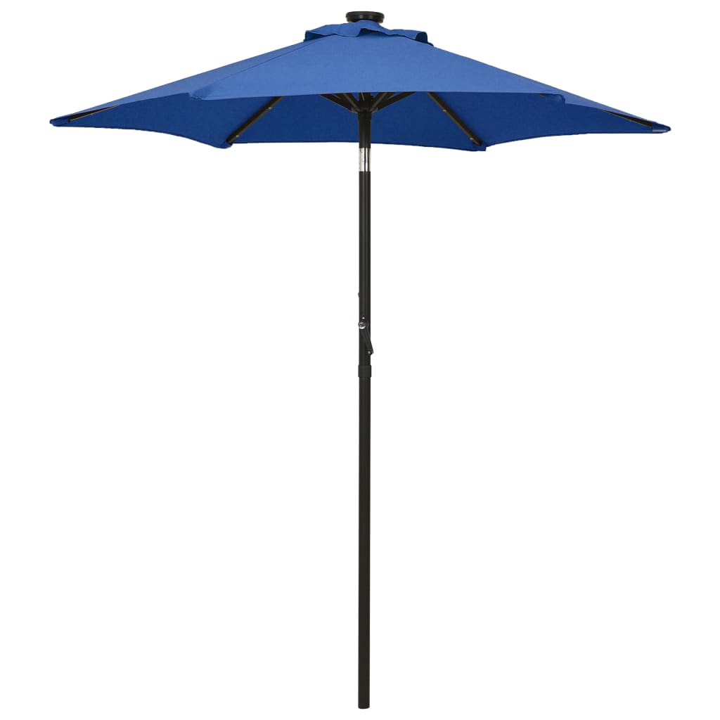 Sonnenschirm Mit Led-Beleuchtung Sandweiß 200X211 Cm Alu