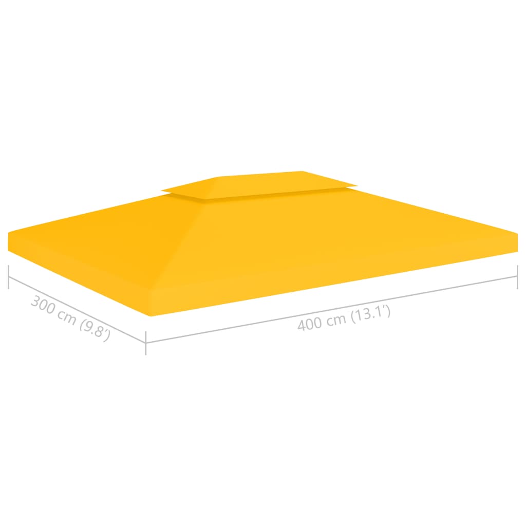 Pavillon-Dachplane Mit Kaminabzug 310 G/M² Gelb