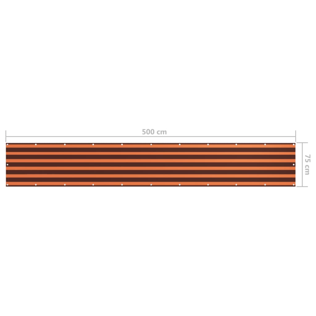 Balkon-Sichtschutz Oxford-Gewebe Orange Und Braun