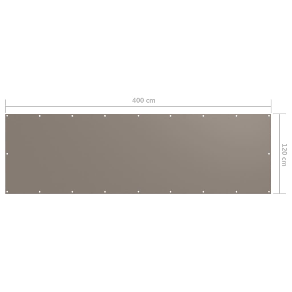 Balkon-Sichtschutz Oxford-Gewebe Taupe