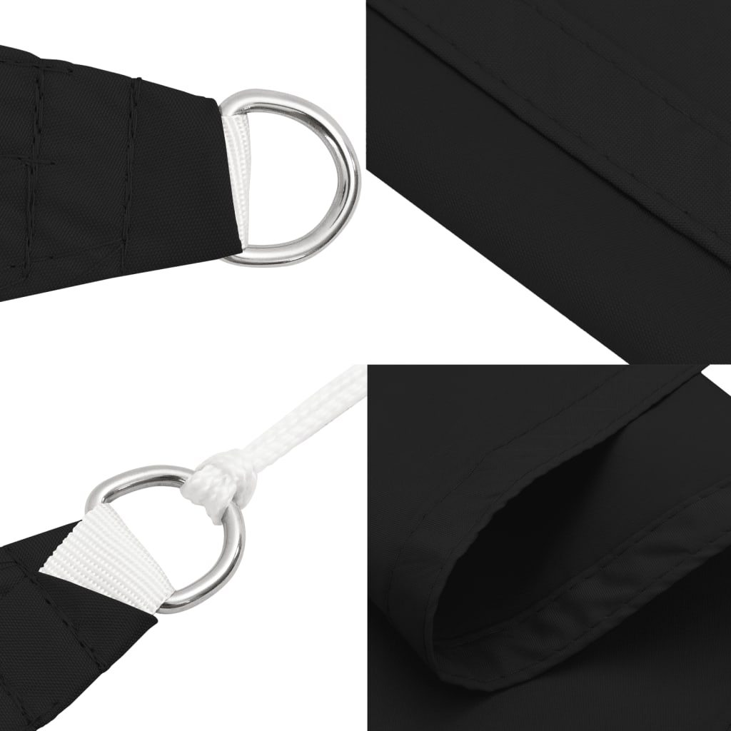Sonnensegel Oxford-Gewebe Quadratisch Schwarz