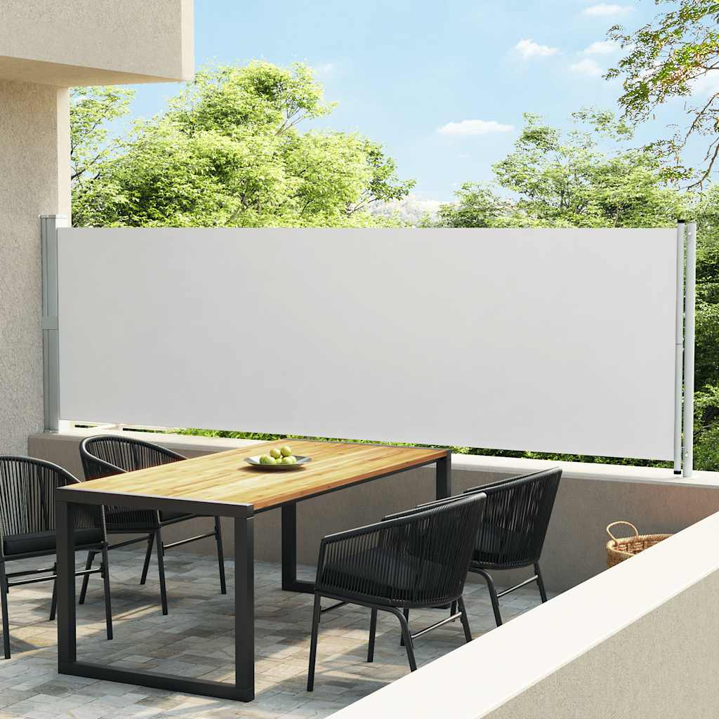 Ausziehbare Seitenmarkise 120×500 Cm Creme
