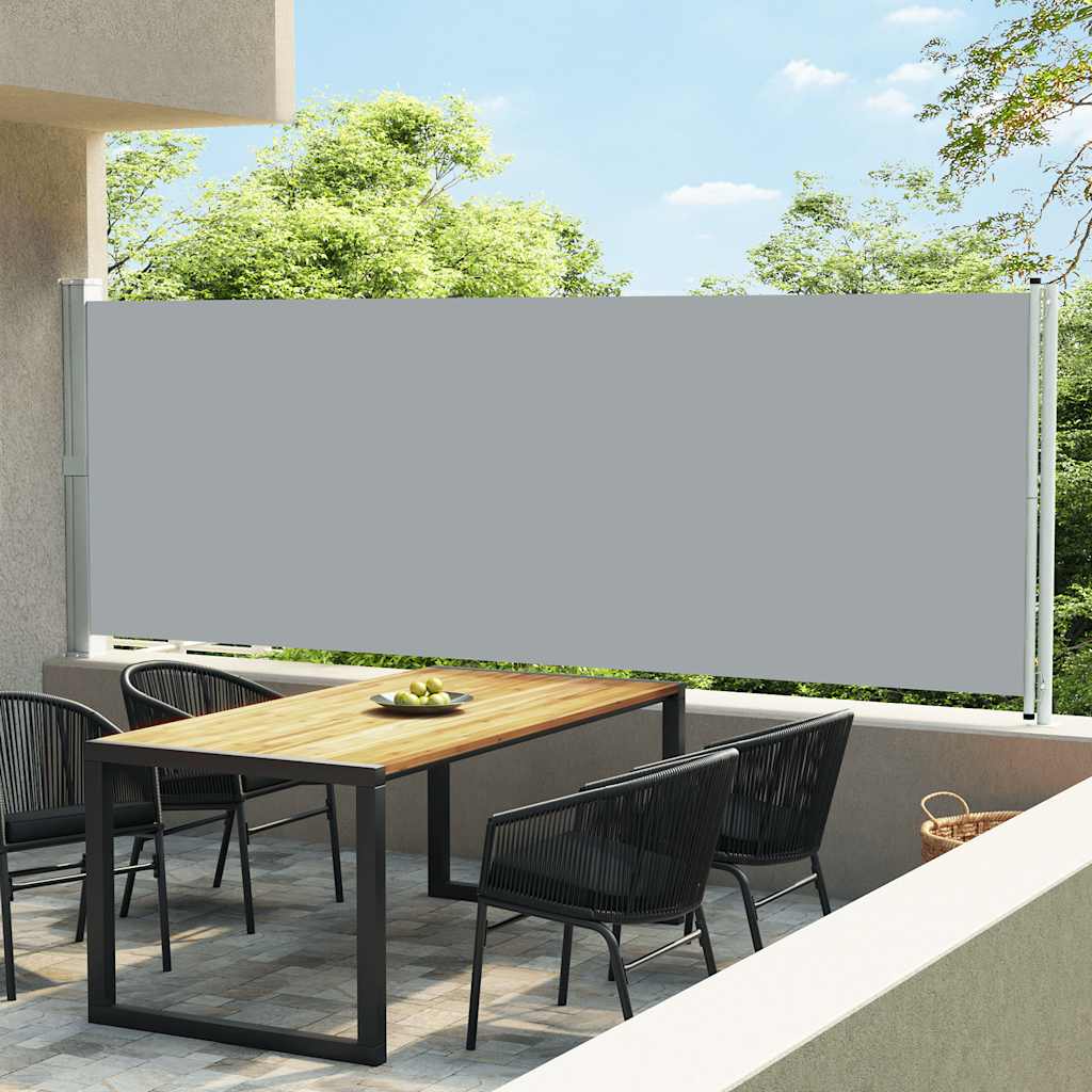 Seitenmarkise Ausziehbar 600X160 Cm Grau