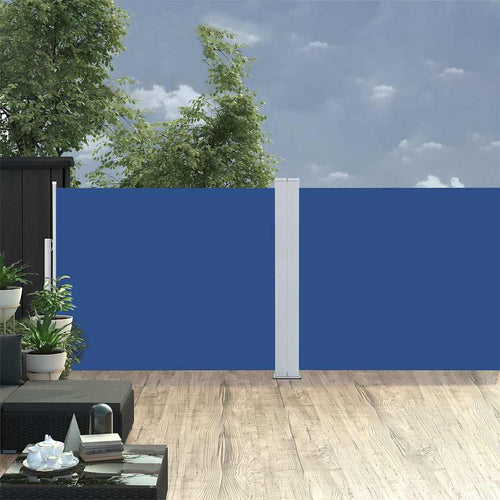 Ausziehbare Seitenmarkise Blau