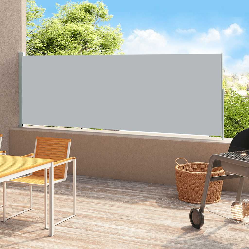 Seitenmarkise Ausziehbar 600X160 Cm Grau