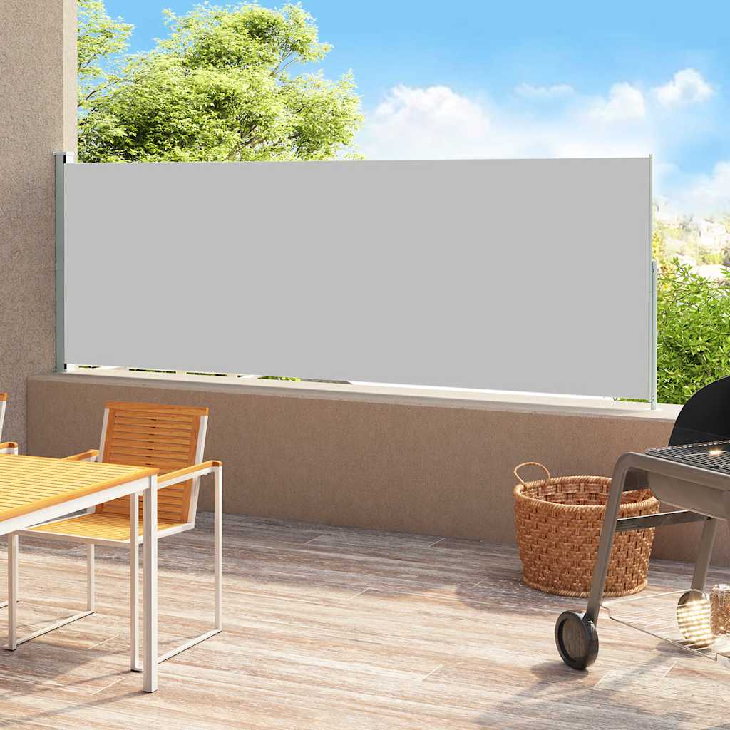 Seitenmarkise Ausziehbar 600X160 Cm Grau