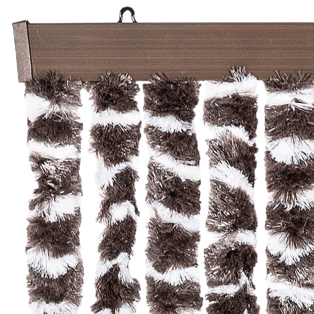 Insektenschutz-Vorhang Chenille Braun Und Weiß