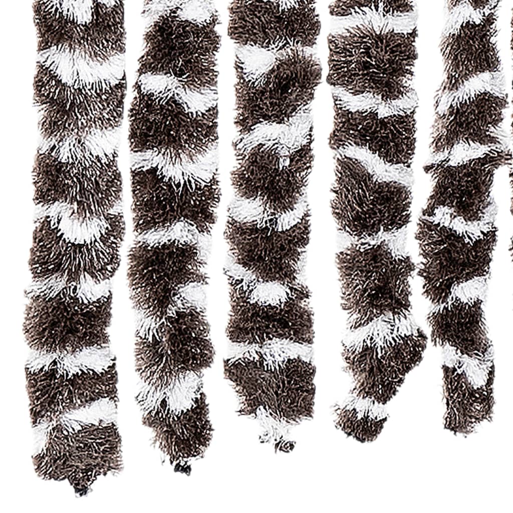 Insektenschutz-Vorhang Chenille Braun Und Weiß