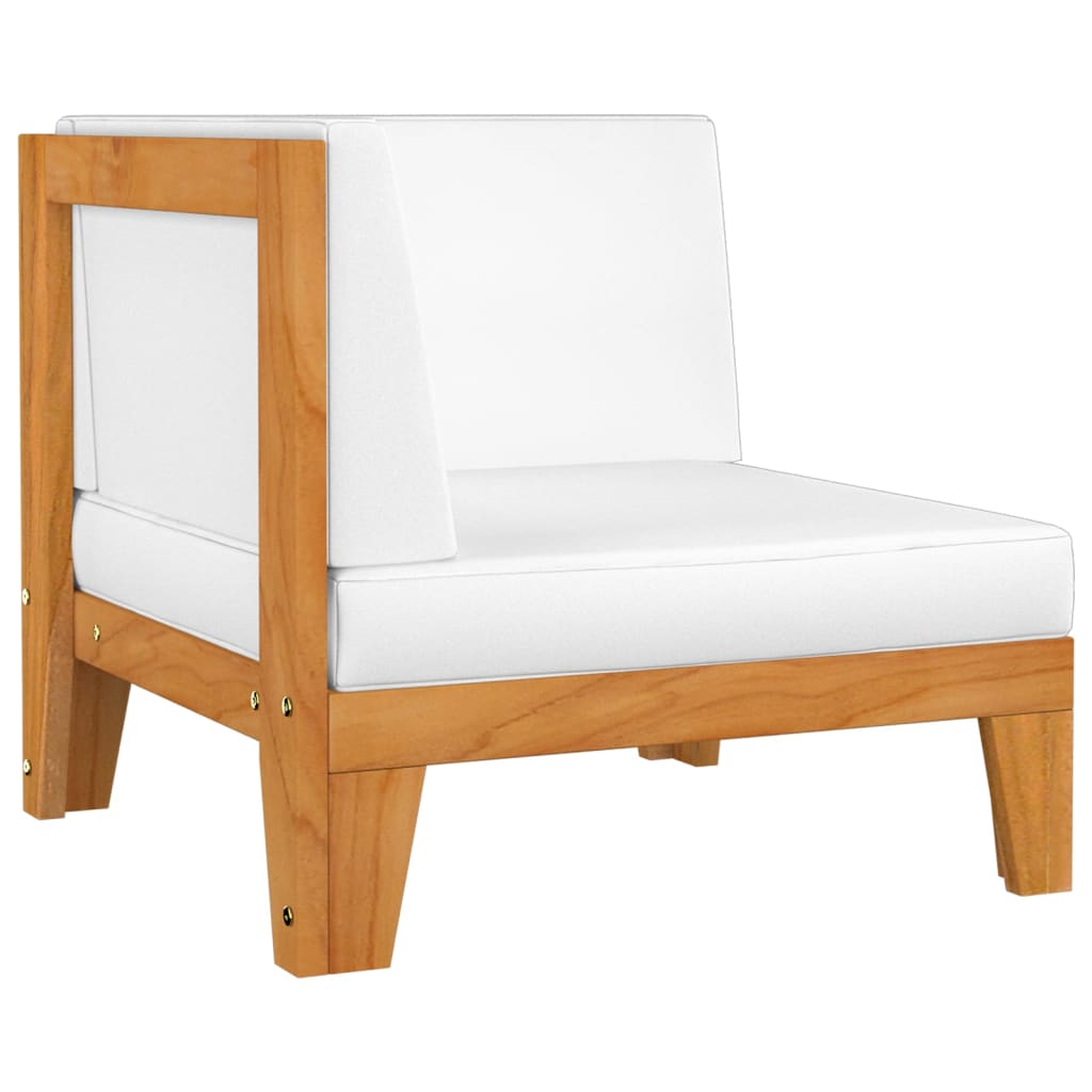 2-Tlg. Garten-Lounge-Set Mit Auflagen Massivholz Akazie