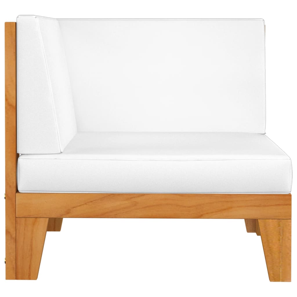 2-Tlg. Garten-Lounge-Set Mit Auflagen Massivholz Akazie