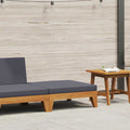 2-Tlg. Garten-Lounge-Set Mit Auflagen Massivholz Akazie