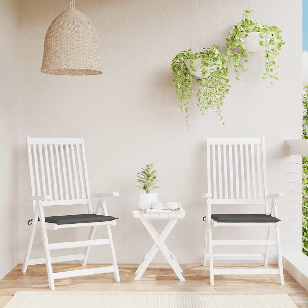 Gartenstuhl-Kissen 6 Stk. 40X40X3 Cm Oxford-Gewebe Anthrazit