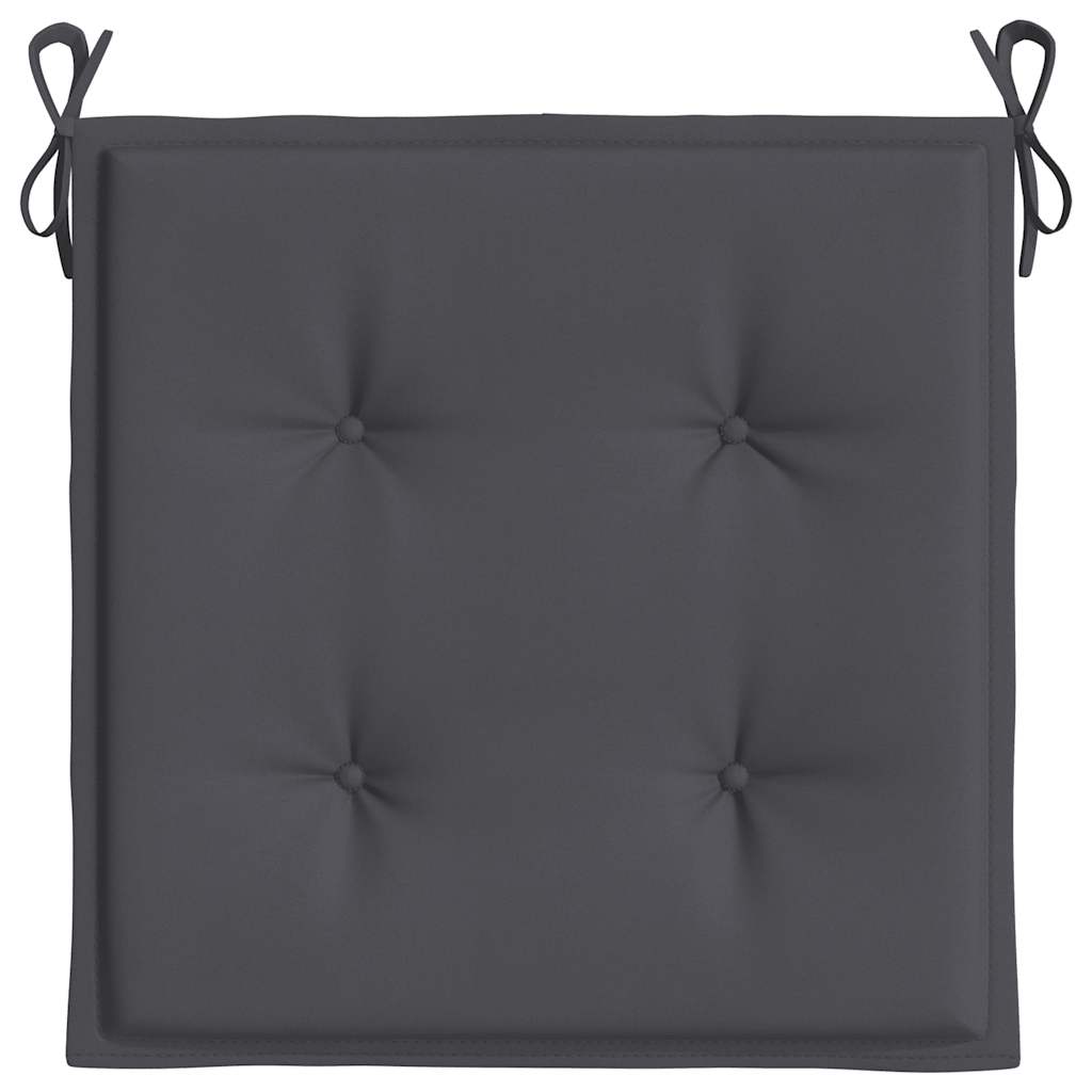 Gartenstuhl-Kissen 6 Stk. 40X40X3 Cm Oxford-Gewebe Anthrazit