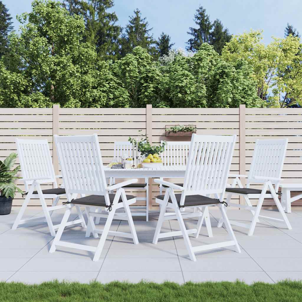 Gartenstuhl-Kissen 6 Stk. 40X40X3 Cm Oxford-Gewebe Anthrazit