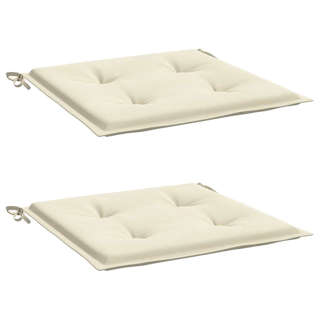 Gartenstuhl-Kissen 2 Stk. Oxford-Gewebe Creme