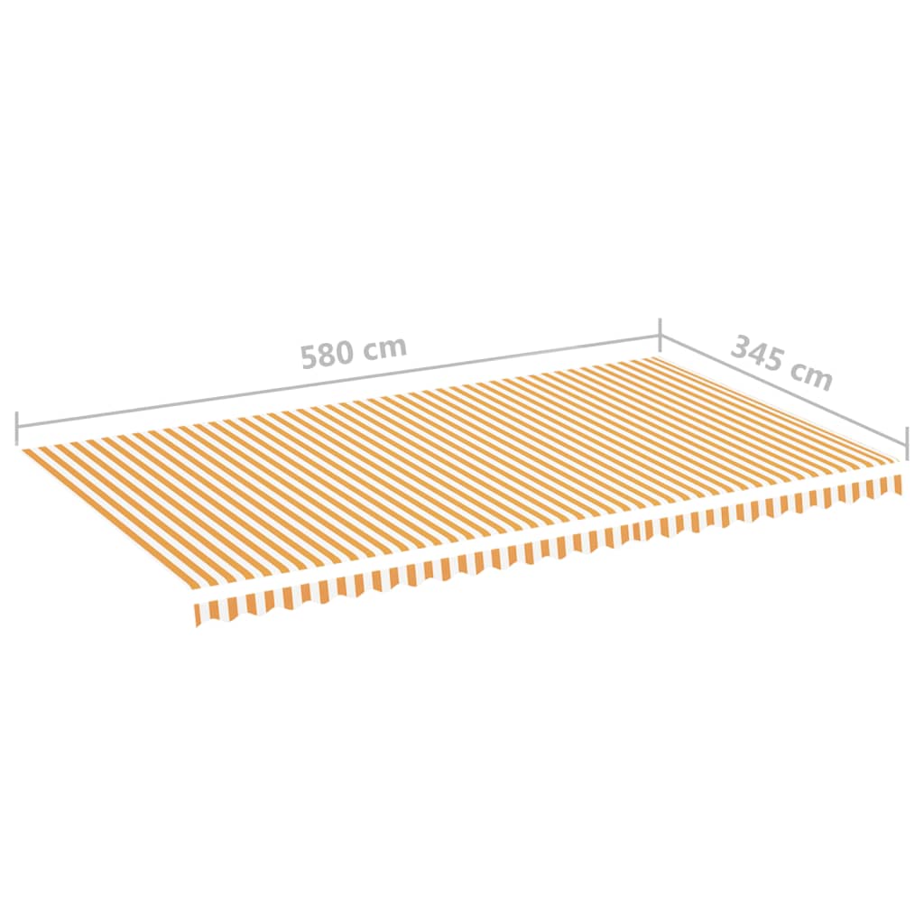 Markisenbespannung 6X3,5 M Gelb Und Weiß