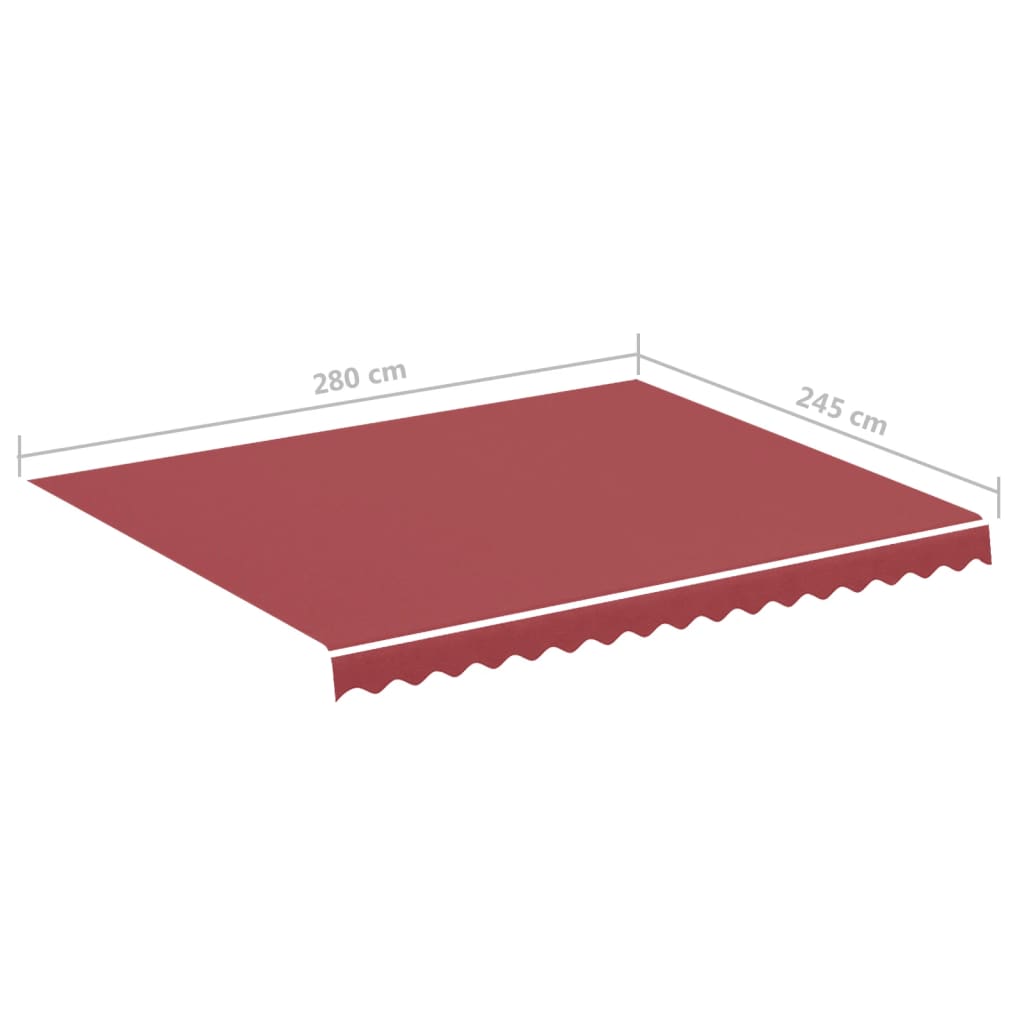 Markisenbespannung 3X2,5 M Burgunderrot