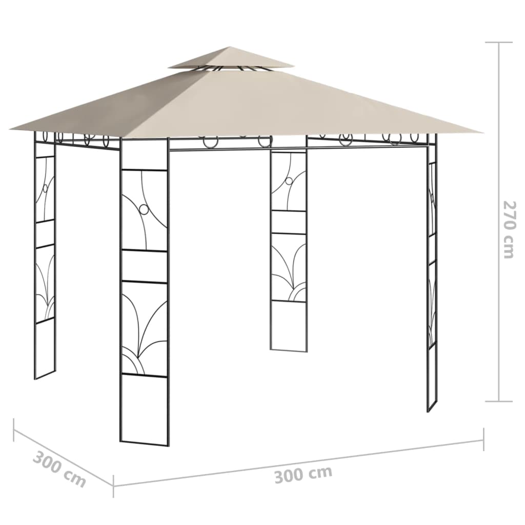 Pavillon 3X3X2,7 M 160 G/M²