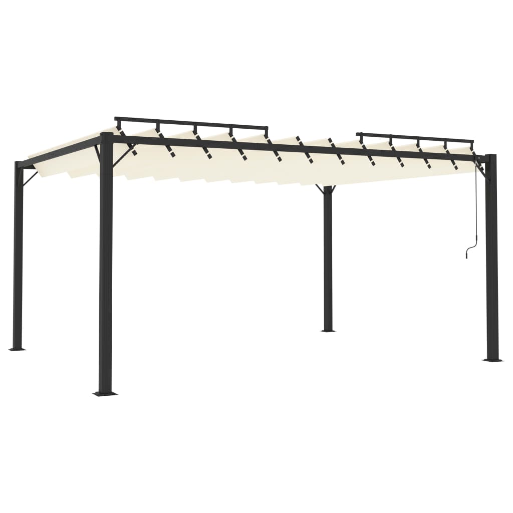 Pergola Mit Lamellendach Stoff Und Aluminium