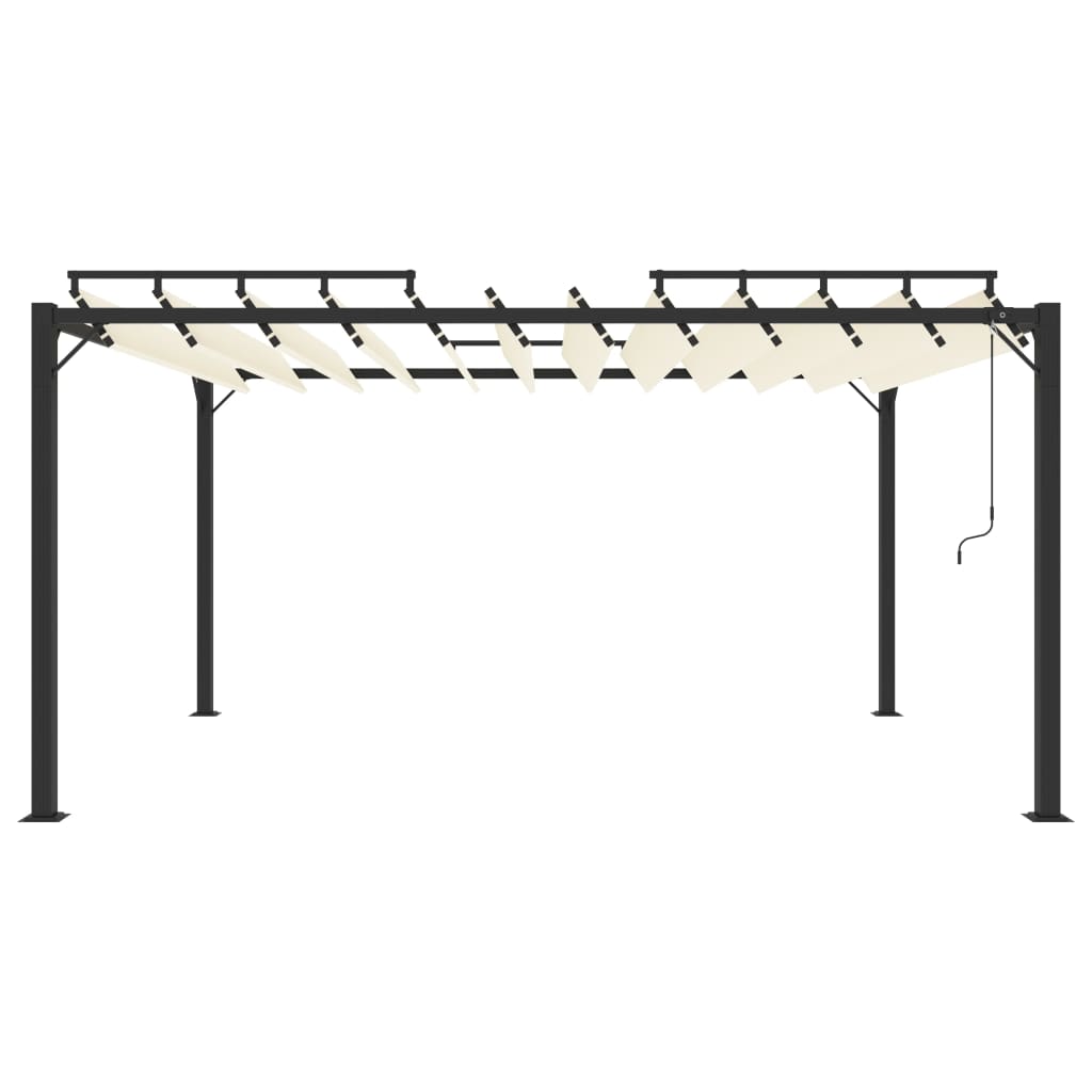 Pergola Mit Lamellendach Stoff Und Aluminium