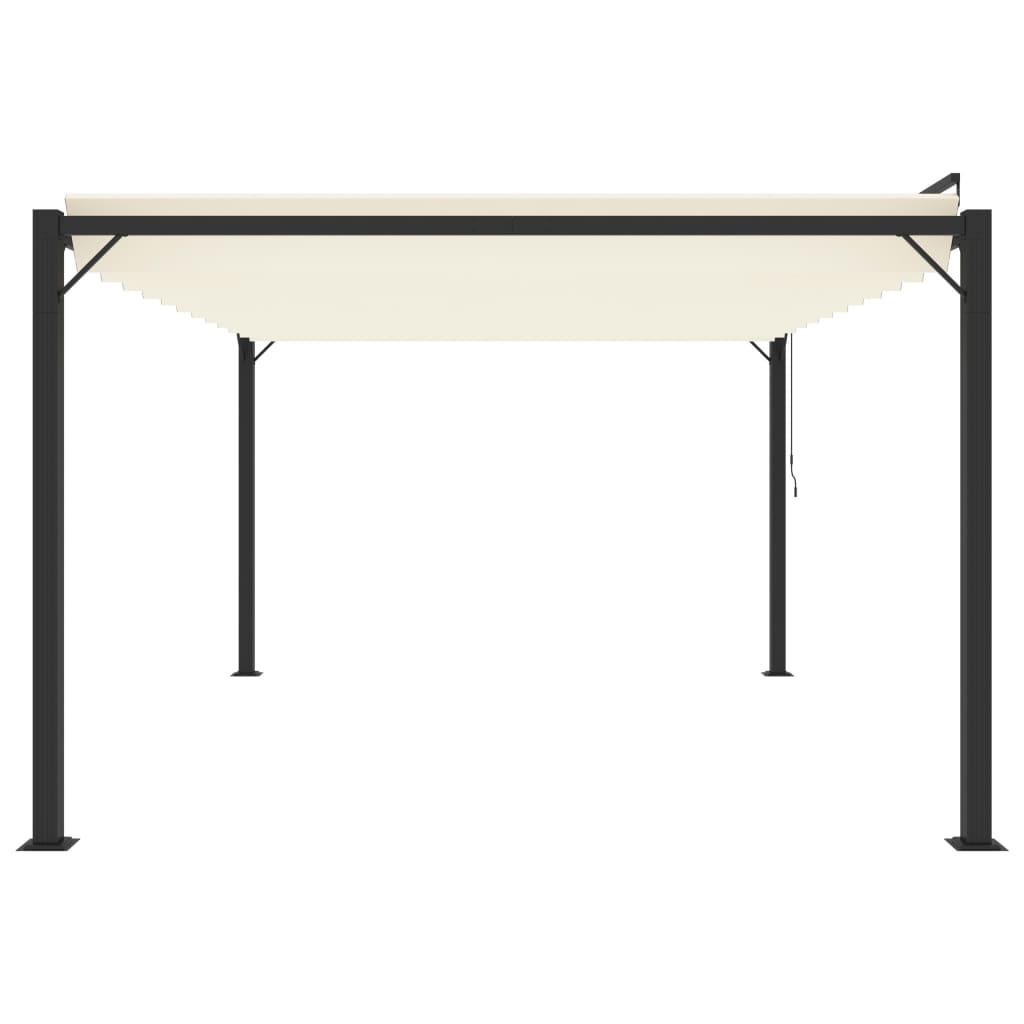Pergola Mit Lamellendach Stoff Und Aluminium