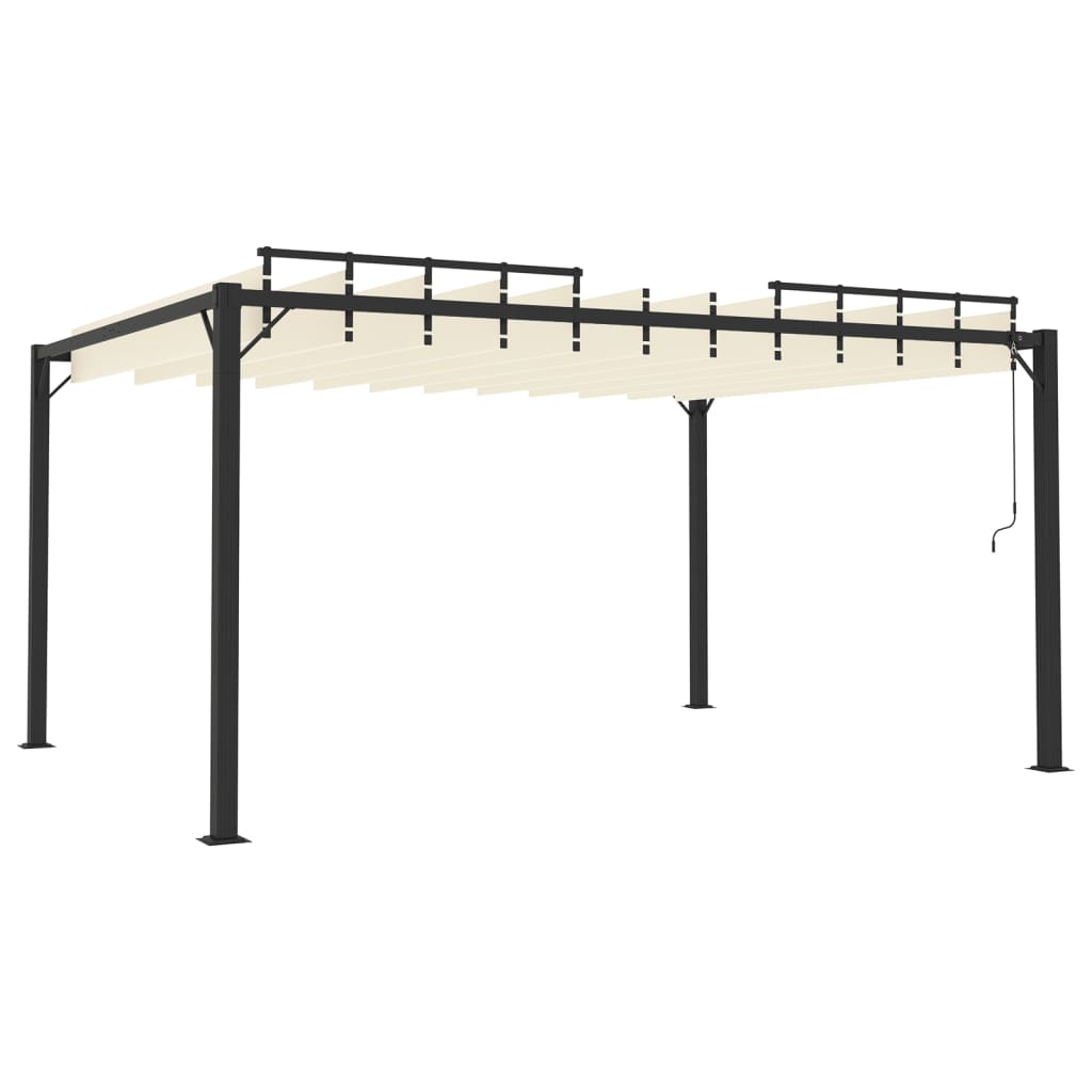 Pergola Mit Lamellendach Stoff Und Aluminium