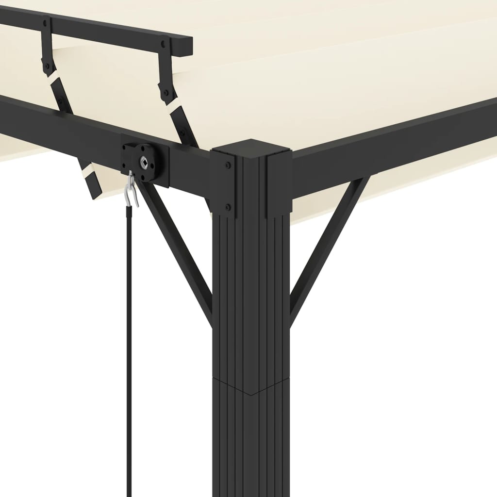 Pergola Mit Lamellendach Stoff Und Aluminium