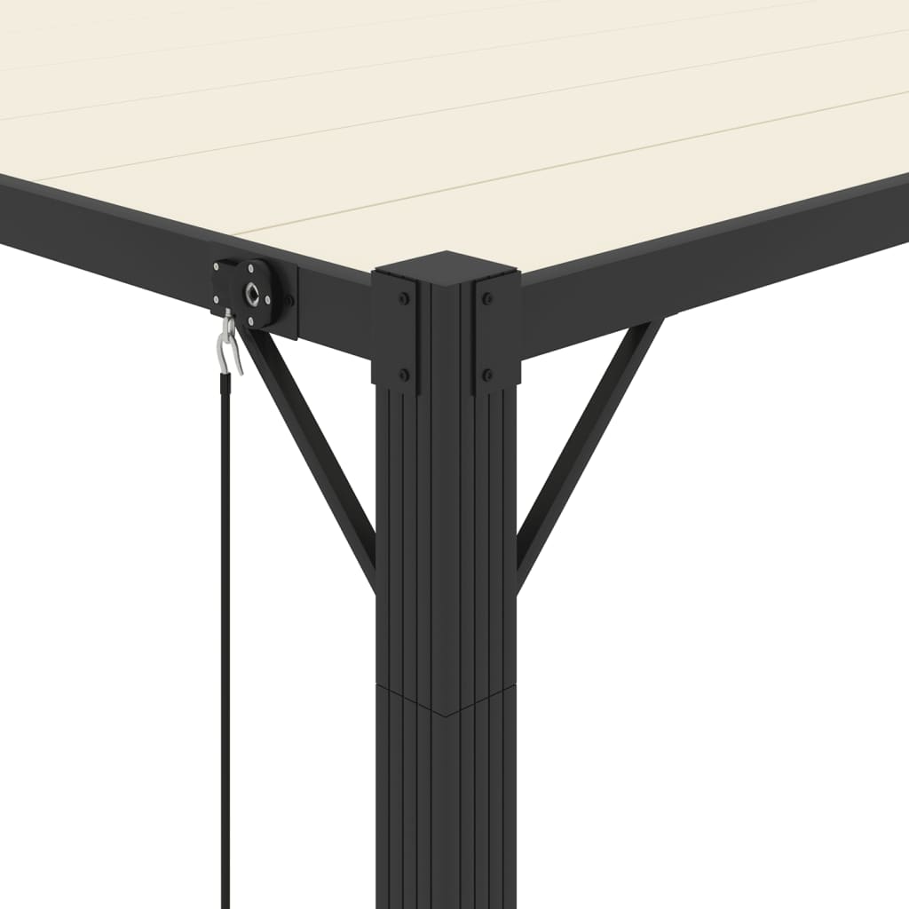 Pergola Mit Lamellendach Stoff Und Aluminium