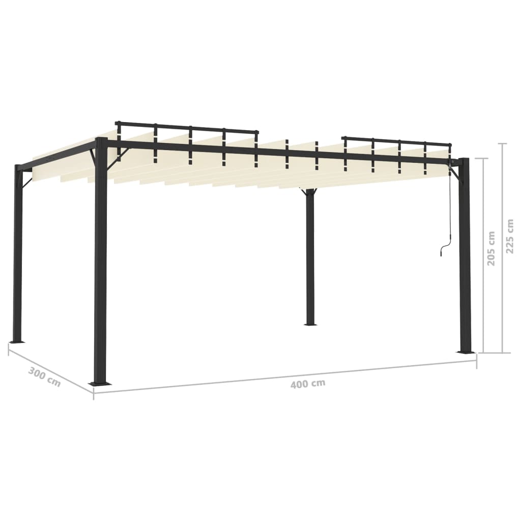 Pergola Mit Lamellendach Stoff Und Aluminium