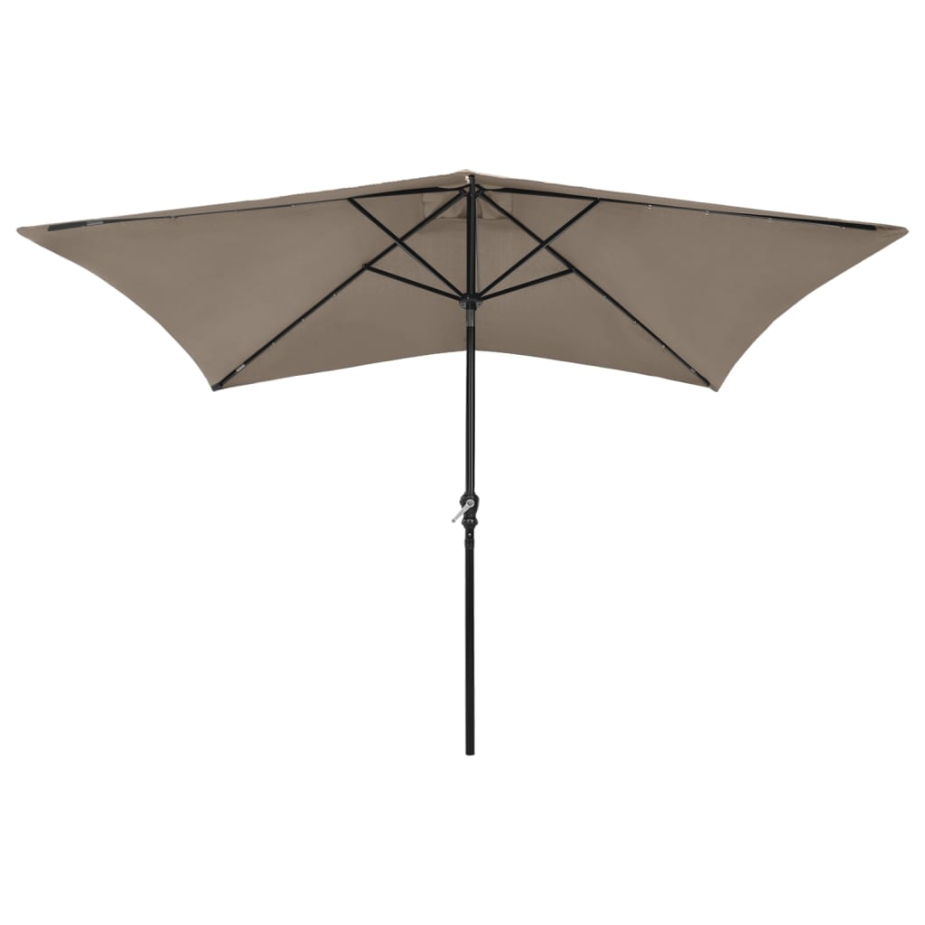 Sonnenschirm Mit Leds Und Stahl-Mast 2X3 M