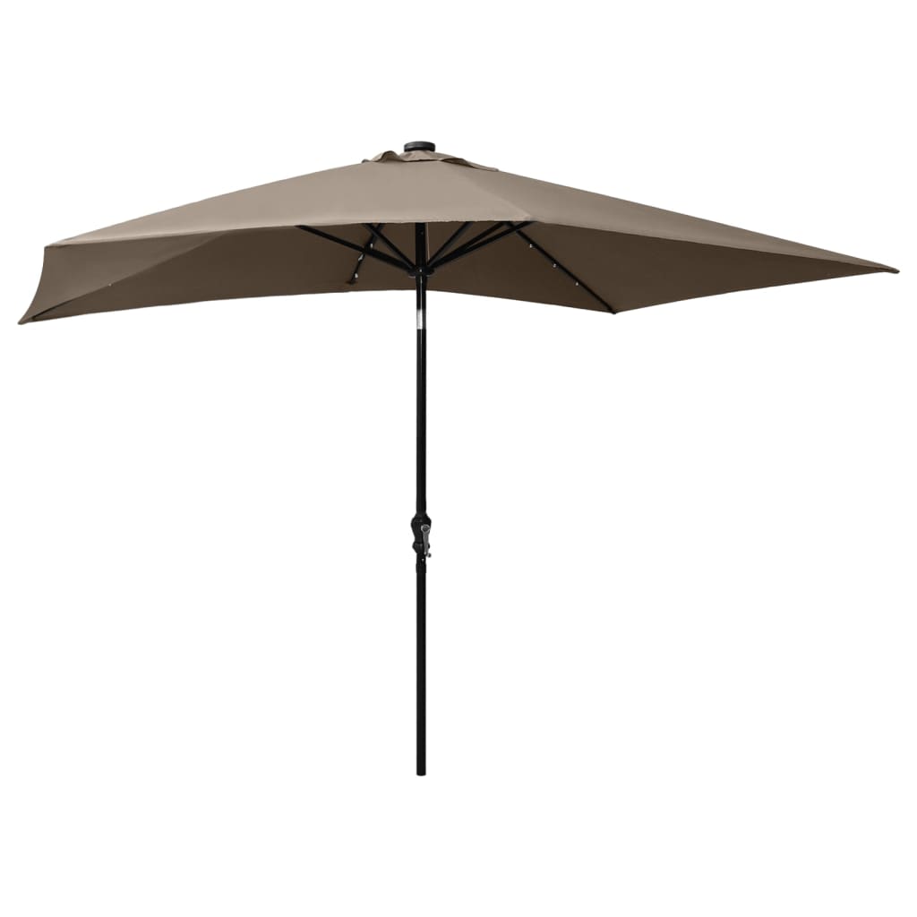 Sonnenschirm Mit Leds Und Stahl-Mast 2X3 M