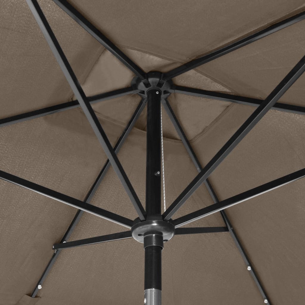 Sonnenschirm Mit Leds Und Stahl-Mast 2X3 M