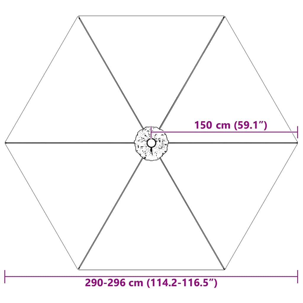 Ersatzbezug Für Sonnenschirm 300 Cm