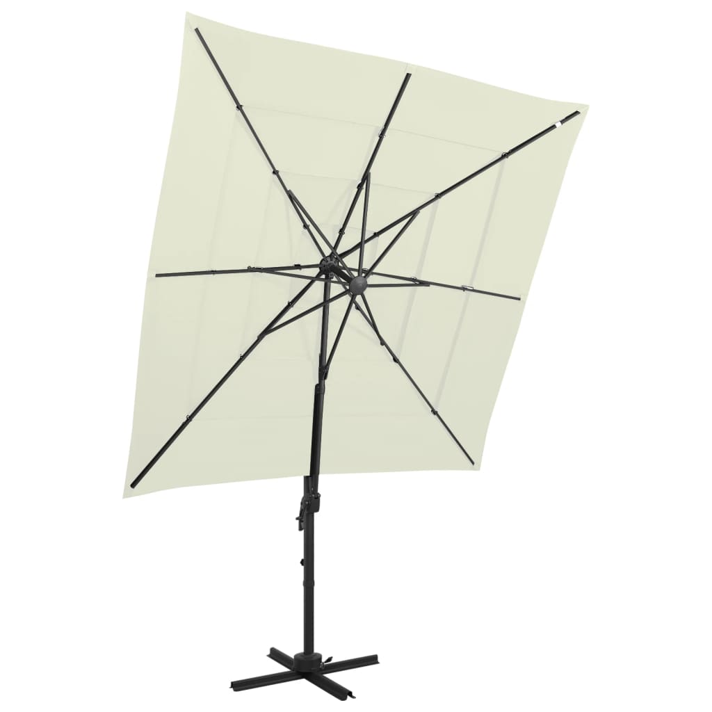 Sonnenschirm Mit Aluminium-Mast 4-Lagig N 250X250 Cm