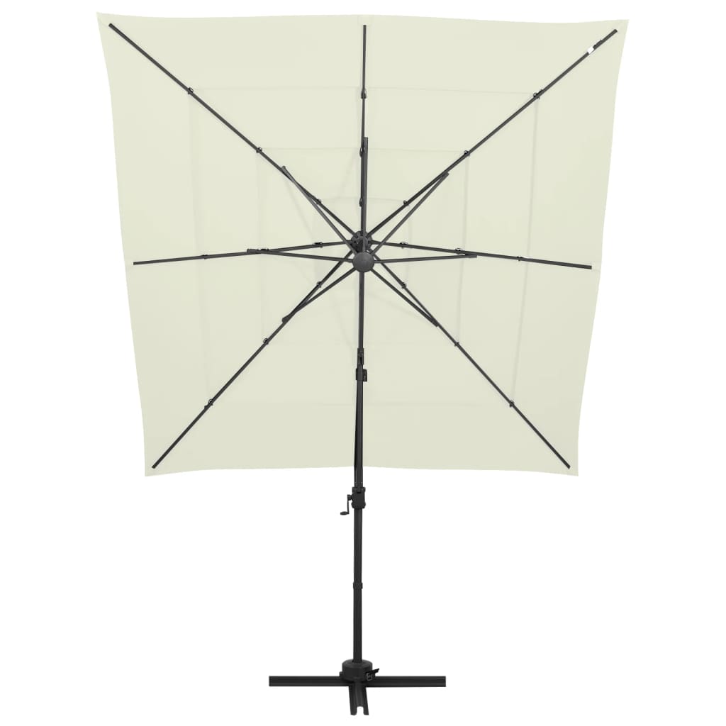 Sonnenschirm Mit Aluminium-Mast 4-Lagig N 250X250 Cm