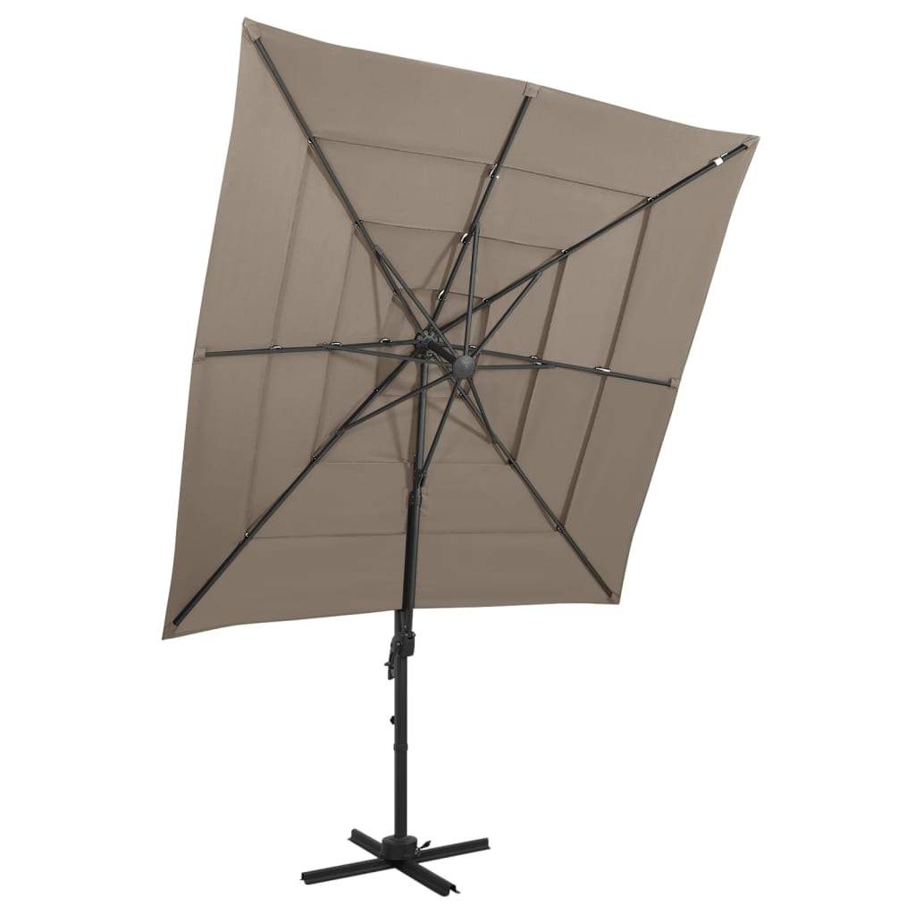Sonnenschirm Mit Aluminium-Mast 4-Lagig N 250X250 Cm