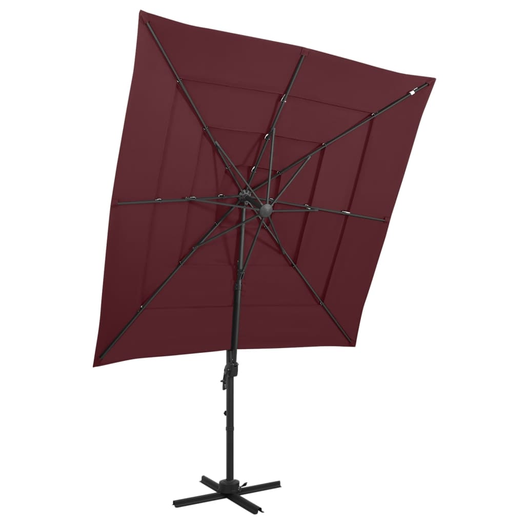 Sonnenschirm Mit Aluminium-Mast 4-Lagig N 250X250 Cm
