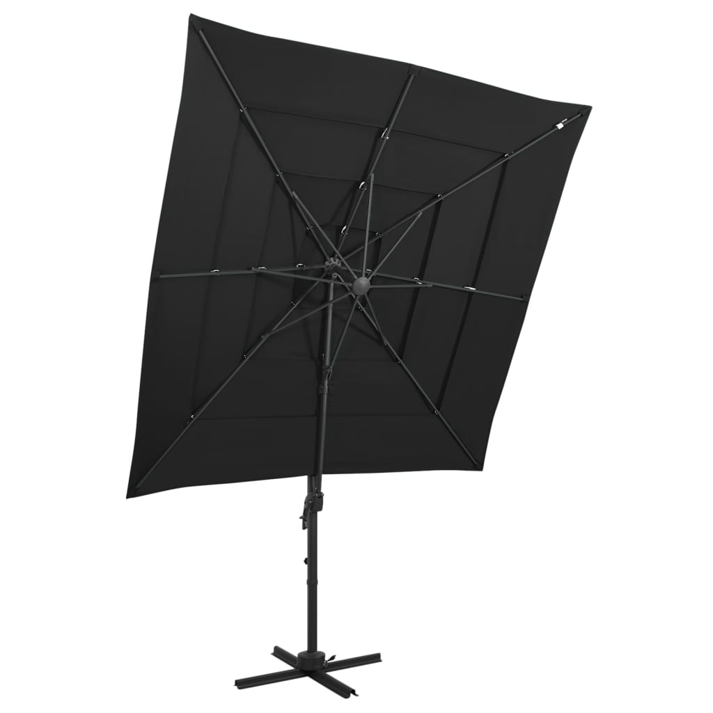 Sonnenschirm Mit Aluminium-Mast 4-Lagig N 250X250 Cm
