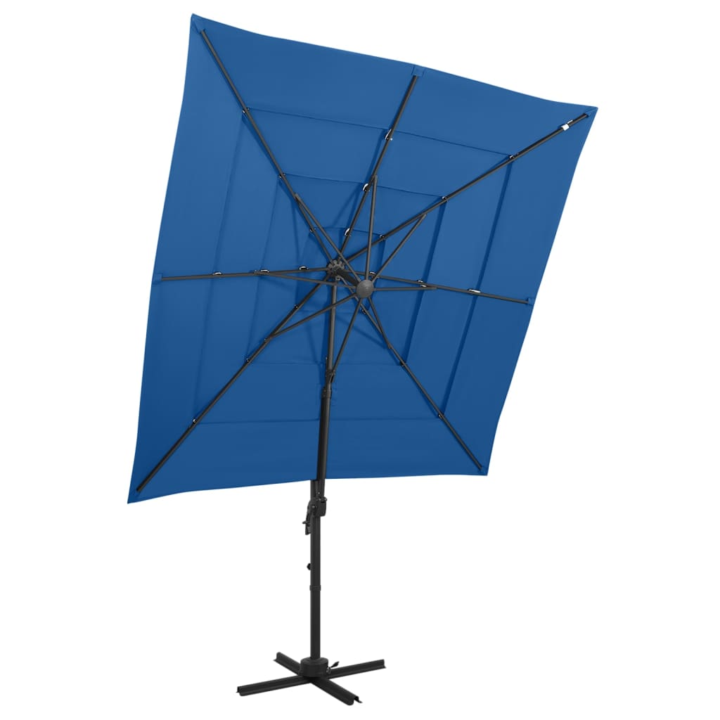 Sonnenschirm Mit Aluminium-Mast 4-Lagig N 250X250 Cm